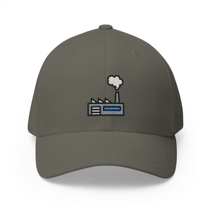 Exhaust Gases Factory Emoji Olive Cap – Premium by Capmoji