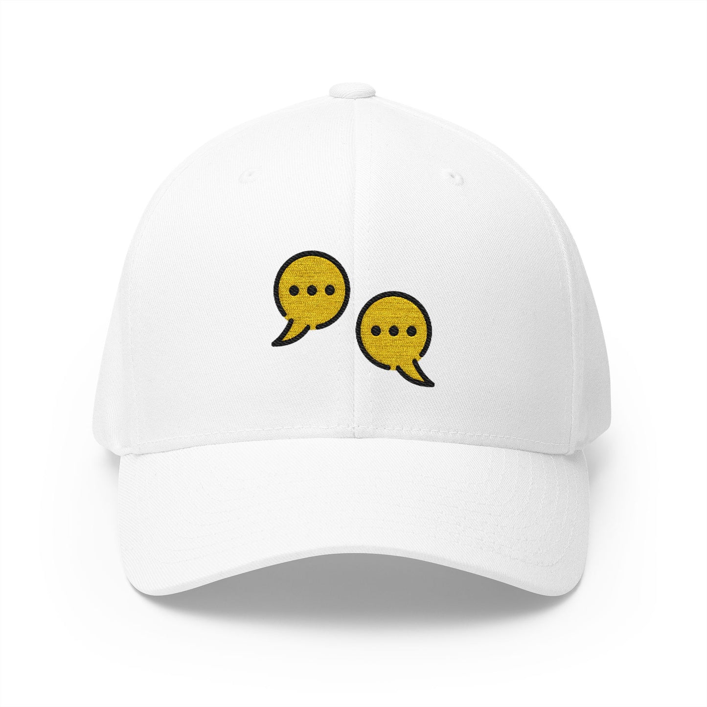 Interview Emoji White Cap – Premium by Capmoji