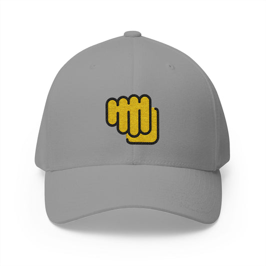 Oncoming Fist Emoji Grey Cap – Premium by Capmoji
