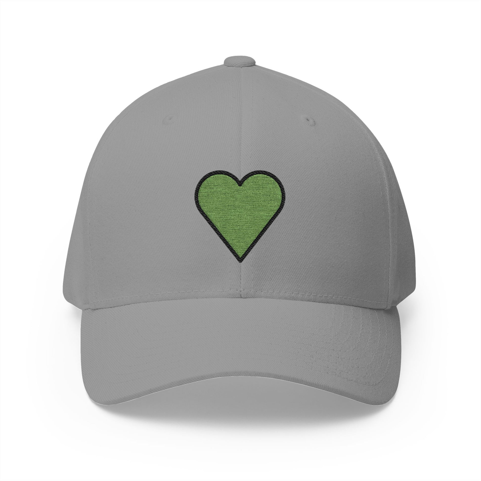 Green Heart Emoji Grey Cap – Premium by Capmoji