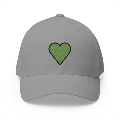 Green Heart Emoji Grey Cap – Premium by Capmoji
