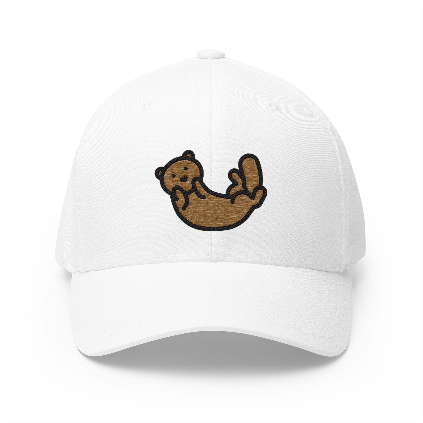 Otter Emoji White Cap – Premium by Capmoji