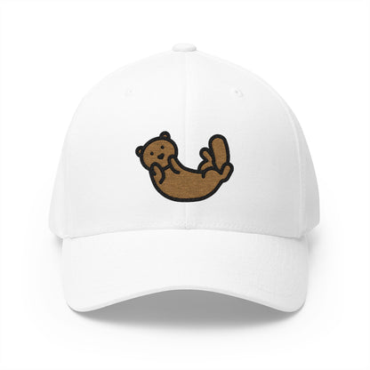 Otter Emoji White Cap – Premium by Capmoji